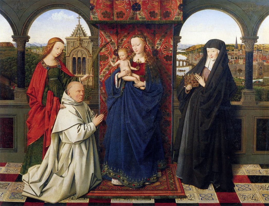 08 Virgin and Child, with Saints and Donor - Jan van Eyck and Workshop 1441-43 Frick Collection New York City